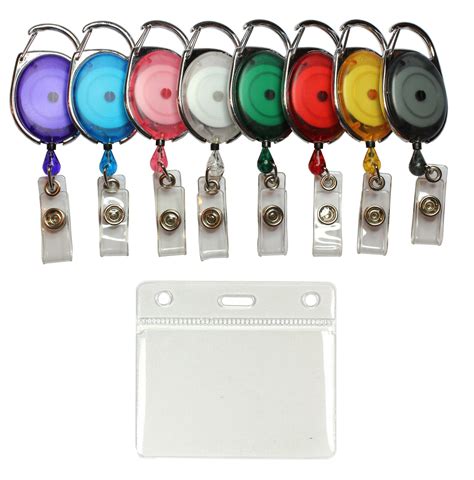 retractable id holder with pouch